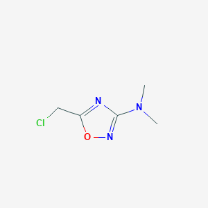 molecular formula C5H8ClN3O B1458311 5-(氯甲基)-N,N-二甲基-1,2,4-噁二唑-3-胺 CAS No. 1603533-85-2