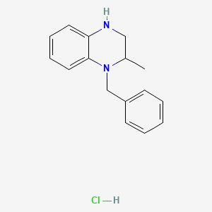 molecular formula C16H19ClN2 B1458312 1-Benzyl-2-methyl-1,2,3,4-tetrahydroquinoxaline hydrochloride CAS No. 1607258-21-8