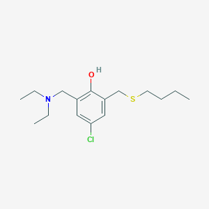 2-[(Butylsulfanyl)methyl]-4-chloro-6-[(diethylamino)methyl]phenol