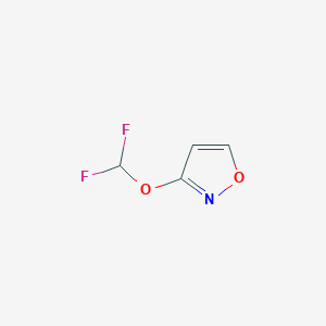 molecular formula C4H3F2NO2 B1458315 3-(Difluoromethoxy)-1,2-oxazole CAS No. 1803562-93-7