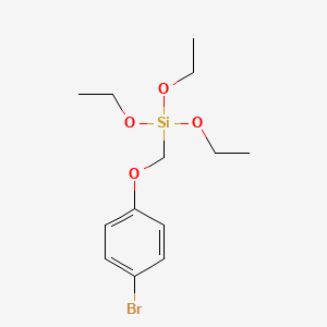 molecular formula C13H21BrO4Si B14583153 [(4-Bromophenoxy)methyl](triethoxy)silane CAS No. 61463-99-8