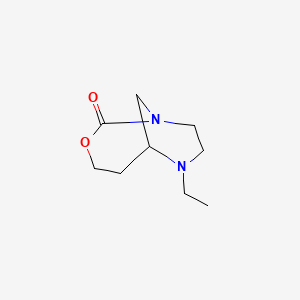 molecular formula C9H16N2O2 B14583160 3-Oxa-1,7-diazabicyclo[4.3.1]decan-2-one, 7-ethyl- CAS No. 61154-53-8