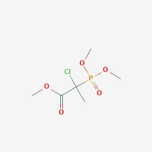 molecular formula C6H12ClO5P B14583204 Methyl 2-chloro-2-(dimethoxyphosphoryl)propanoate CAS No. 61264-40-2