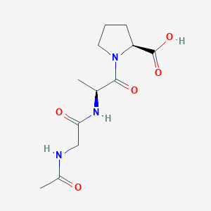 molecular formula C12H19N3O5 B14583213 N-Acetylglycyl-L-alanyl-L-proline CAS No. 61430-06-6