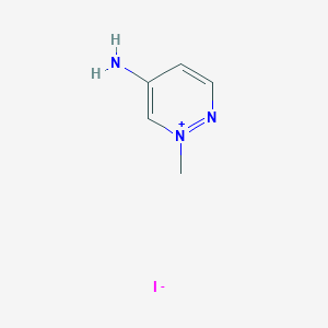 molecular formula C5H8IN3 B14583236 5-Amino-1-methylpyridazin-1-ium iodide CAS No. 61071-03-2