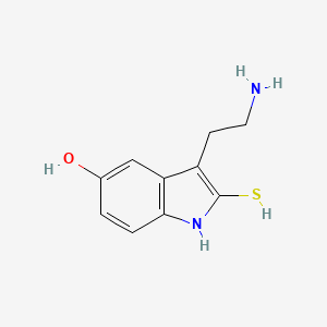 3-(2-Aminoethyl)-2-sulfanyl-1H-indol-5-ol