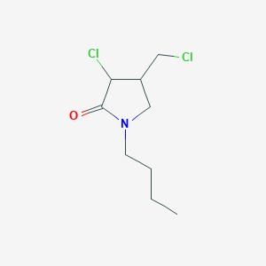 molecular formula C9H15Cl2NO B14583276 1-Butyl-3-chloro-4-(chloromethyl)pyrrolidin-2-one CAS No. 61213-16-9