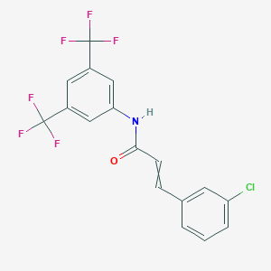 N-[3,5-Bis(trifluoromethyl)phenyl]-3-(3-chlorophenyl)prop-2-enamide