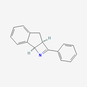 molecular formula C16H13N B14583289 (2aR,7bR)-2-phenyl-3,7b-dihydro-2aH-indeno[1,2-b]azete CAS No. 61528-74-3