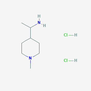molecular formula C8H20Cl2N2 B1458330 [1-(1-Methyl-4-piperidinyl)ethyl]amine dihydrochloride CAS No. 1609400-52-3