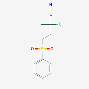 4-(Benzenesulfonyl)-2-chloro-2-methylbutanenitrile