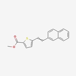 molecular formula C18H14O2S B14583359 Methyl 5-[2-(naphthalen-2-yl)ethenyl]thiophene-2-carboxylate CAS No. 61100-16-1