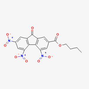 molecular formula C18H13N3O9 B14583370 Butyl 4,5,7-trinitro-9-oxo-9H-fluorene-2-carboxylate CAS No. 61372-93-8