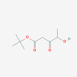 molecular formula C9H16O4 B14583388 Pentanoic acid, 4-hydroxy-3-oxo-, 1,1-dimethylethyl ester CAS No. 61603-71-2