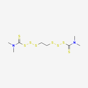 molecular formula C8H16N2S8 B14583392 3,3'-(Ethane-1,2-diyl)bis(N,N-dimethyltrisulfane-1-carbothioamide) CAS No. 61280-04-4