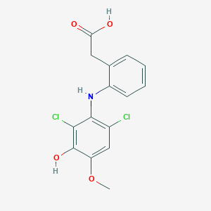 molecular formula C15H13Cl2NO4 B145834 3'-羟基-4'-甲氧基双氯芬酸 CAS No. 106610-60-0