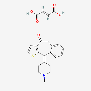 molecular formula C23H23NO5S B1458340 (E)-But-2-enedioic acid;2-(1-methylpiperidin-4-ylidene)-4-thiatricyclo[8.4.0.03,7]tetradeca-1(14),3(7),5,10,12-pentaen-8-one CAS No. 1993530-21-4