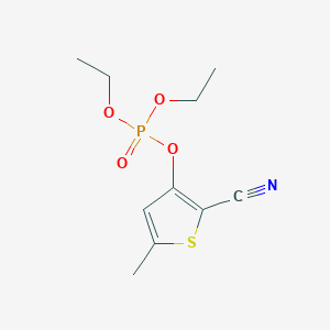 molecular formula C10H14NO4PS B14583403 2-Cyano-5-methylthiophen-3-yl diethyl phosphate CAS No. 61124-91-2