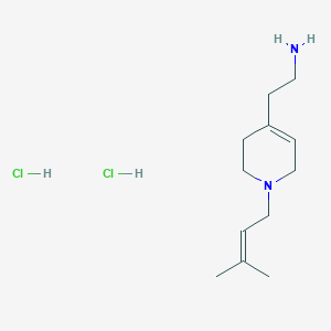 molecular formula C12H24Cl2N2 B1458341 二盐酸{2-[1-(3-甲基丁-2-烯-1-基)-1,2,3,6-四氢吡啶-4-基]乙基}胺 CAS No. 1417349-90-6