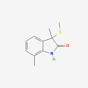 3,7-Dimethyl-3-(methylsulfanyl)-1,3-dihydro-2H-indol-2-one