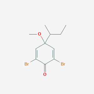 molecular formula C11H14Br2O2 B14583432 2,6-Dibromo-4-(butan-2-yl)-4-methoxycyclohexa-2,5-dien-1-one CAS No. 61306-35-2