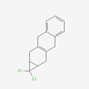 molecular formula C15H14Cl2 B14583484 1H-Cycloprop[b]anthracene, 1,1-dichloro-1a,2,3,8,9,9a-hexahydro- CAS No. 61603-52-9