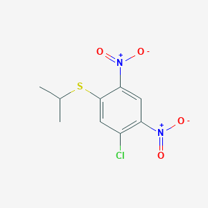 molecular formula C9H9ClN2O4S B14583495 1-Chloro-2,4-dinitro-5-[(propan-2-yl)sulfanyl]benzene CAS No. 61101-47-1