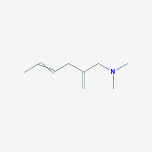 molecular formula C9H17N B14583503 N,N-Dimethyl-2-methylidenehex-4-en-1-amine CAS No. 61518-37-4