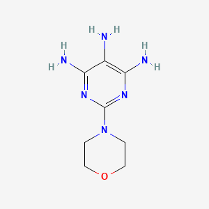 molecular formula C8H14N6O B14583509 2-(Morpholin-4-yl)pyrimidine-4,5,6-triamine CAS No. 61604-24-8