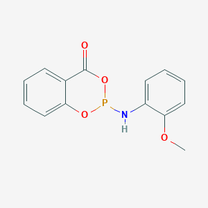 2-(2-Methoxyanilino)-2H,4H-1,3,2-benzodioxaphosphinin-4-one