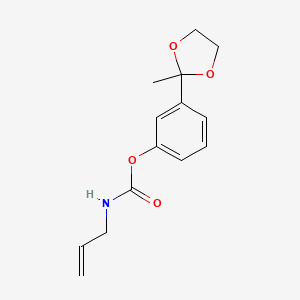 molecular formula C14H17NO4 B14583559 3-(2-Methyl-1,3-dioxolan-2-yl)phenyl prop-2-en-1-ylcarbamate CAS No. 61405-74-1