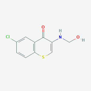 molecular formula C10H8ClNO2S B14583562 6-Chloro-3-[(hydroxymethyl)amino]-4H-1-benzothiopyran-4-one CAS No. 61423-89-0