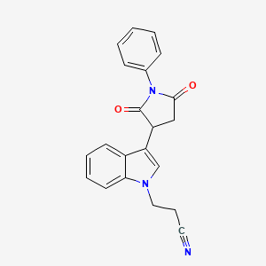 3-[3-(2,5-Dioxo-1-phenylpyrrolidin-3-yl)-1H-indol-1-yl]propanenitrile