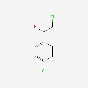 molecular formula C8H7Cl2F B14583587 Benzene, 1-chloro-4-(2-chloro-1-fluoroethyl)- CAS No. 61628-03-3