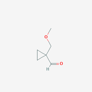 molecular formula C6H10O2 B1458360 1-(Methoxymethyl)cyclopropane-1-carbaldehyde CAS No. 1097875-89-2