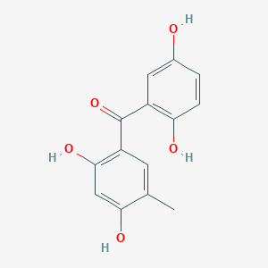 molecular formula C14H12O5 B14583605 (2,4-Dihydroxy-5-methylphenyl)(2,5-dihydroxyphenyl)methanone CAS No. 61234-45-5