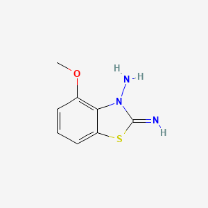 molecular formula C8H9N3OS B14583613 2-Imino-4-methoxy-1,3-benzothiazol-3(2H)-amine CAS No. 61073-21-0