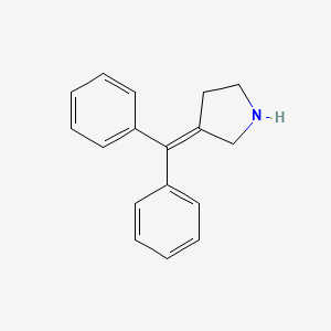 molecular formula C17H17N B14583615 Pyrrolidine, 3-(diphenylmethylene)- CAS No. 61334-11-0