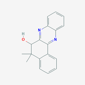 molecular formula C18H16N2O B14583623 5,5-Dimethyl-5,6-dihydrobenzo[a]phenazin-6-ol CAS No. 61329-38-2