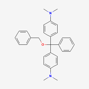 molecular formula C30H32N2O B14583628 4,4'-[(Benzyloxy)(phenyl)methylene]bis(N,N-dimethylaniline) CAS No. 61470-07-3