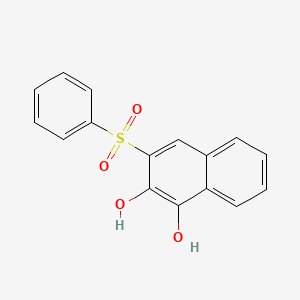 molecular formula C16H12O4S B14583634 3-(Benzenesulfonyl)naphthalene-1,2-diol CAS No. 61482-53-9