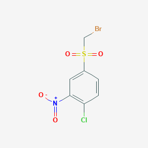 molecular formula C7H5BrClNO4S B14583637 4-(Bromomethanesulfonyl)-1-chloro-2-nitrobenzene CAS No. 61496-43-3