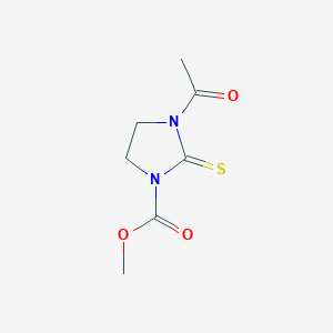 molecular formula C7H10N2O3S B14583661 Methyl 3-acetyl-2-sulfanylideneimidazolidine-1-carboxylate CAS No. 61076-72-0