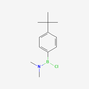 molecular formula C12H19BClN B14583668 1-(4-tert-Butylphenyl)-1-chloro-N,N-dimethylboranamine CAS No. 61373-23-7