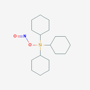 molecular formula C18H33NO2Si B14583671 Tricyclohexylsilyl nitrite CAS No. 61209-10-7