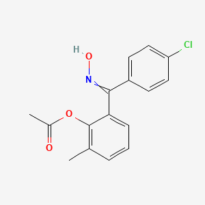 2-[(4-Chlorophenyl)(hydroxyimino)methyl]-6-methylphenyl acetate