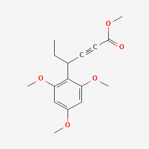 molecular formula C16H20O5 B14583708 Methyl 4-(2,4,6-trimethoxyphenyl)hex-2-ynoate CAS No. 61040-79-7