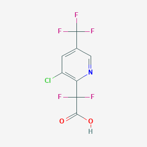 molecular formula C8H3ClF5NO2 B1458373 2-(3-氯-5-(三氟甲基)吡啶-2-基)-2,2-二氟乙酸 CAS No. 1823183-02-3