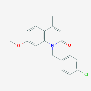 1-[(4-Chlorophenyl)methyl]-7-methoxy-4-methylquinolin-2(1H)-one