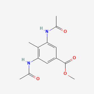 molecular formula C13H16N2O4 B14583765 Methyl 3,5-diacetamido-4-methylbenzoate CAS No. 61544-73-8